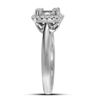 Load image into Gallery viewer, 18kt White Gold Baguette Diamond Square Bridal Wedding Engagement Ring 3/8 Cttw
