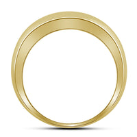 Load image into Gallery viewer, 10kt Yellow Gold Mens Round Diamond Wedding Single Row Band Ring 1 Cttw
