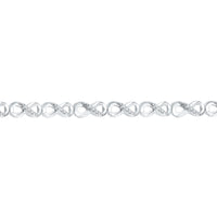 Load image into Gallery viewer, 10kt White Gold Womens Round Diamond Infinity Fashion Bracelet 1/4 Cttw
