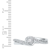 Load image into Gallery viewer, 10kt White Gold Round Diamond Solitaire Bridal Wedding Engagement Ring 1/8 Cttw
