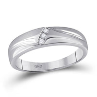 Load image into Gallery viewer, 10kt White Gold His Hers Round Diamond Cluster Matching Wedding Set 1/4 Cttw
