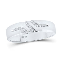 Load image into Gallery viewer, 10kt White Gold His Hers Round Diamond Cluster Matching Wedding Set 1/3 Cttw
