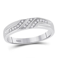 Load image into Gallery viewer, 10kt White Gold His Hers Round Diamond Solitaire Matching Wedding Set 3/8 Cttw
