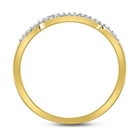 Load image into Gallery viewer, 14kt Yellow Gold Princess Diamond Bridal Wedding Ring Band Set 1/3 Cttw
