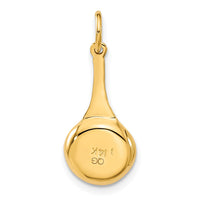 Load image into Gallery viewer, 14k 3D Frying Pan w/Enameled Egg Charm

