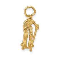 Load image into Gallery viewer, 14K 3D Moveable Snow Skier Charm
