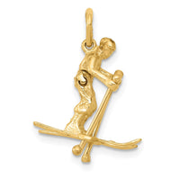 Load image into Gallery viewer, 14K 3D Moveable Snow Skier Charm
