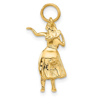 Load image into Gallery viewer, 14k 3-D Hula Dancer Charm
