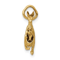 Load image into Gallery viewer, 14k 3D Kangaroo with Joey Charm
