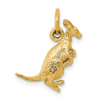 Load image into Gallery viewer, 14k 3D Kangaroo with Joey Charm
