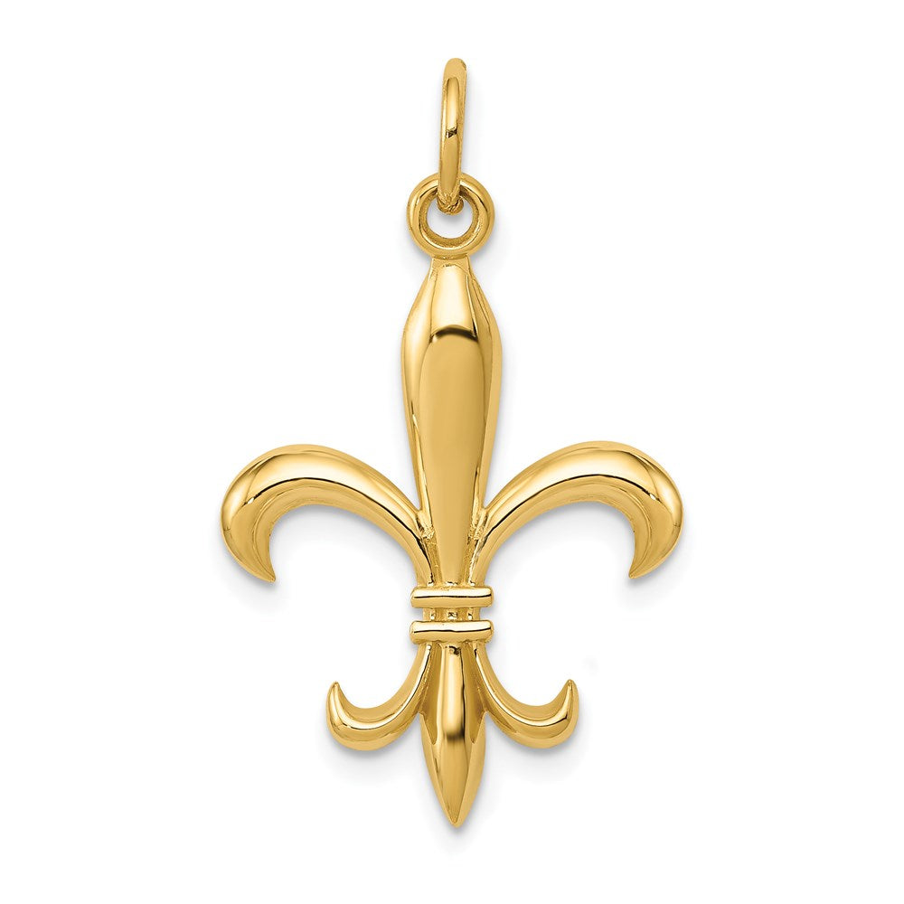 14k Hollow Fleur De Lis Charm