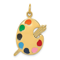 Load image into Gallery viewer, 14k Enameled Artist Palette Charm
