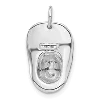 Load image into Gallery viewer, 14k White Gold 3-D Large Fireman&#39;s Hat Charm
