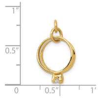 Load image into Gallery viewer, 14k 3D Wedding Rings CZ Charm
