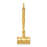 Load image into Gallery viewer, 14k 3-D Gavel Charm
