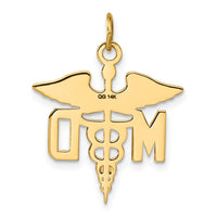 Load image into Gallery viewer, 14k Large M.D. Caduceus Charm
