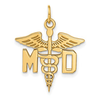 Load image into Gallery viewer, 14k Large M.D. Caduceus Charm

