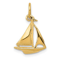 Load image into Gallery viewer, 14K  3D Sailboat Charm
