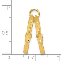 Load image into Gallery viewer, 14K 3D Pair Of Skis Charm
