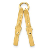 Load image into Gallery viewer, 14K 3D Pair Of Skis Charm
