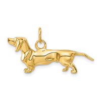 Load image into Gallery viewer, 14k 3D Dachshund Dog Charm
