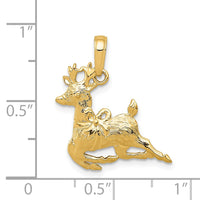 Load image into Gallery viewer, 14k Polished Reindeer Pendant
