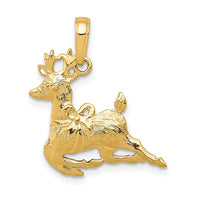 Load image into Gallery viewer, 14k Polished Reindeer Pendant
