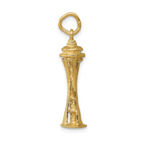 Load image into Gallery viewer, 14k 3D Space Needle Charm
