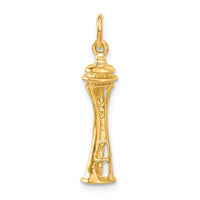 Load image into Gallery viewer, 14k 3D Space Needle Charm
