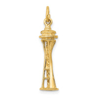 Load image into Gallery viewer, 14k 3D Space Needle Charm

