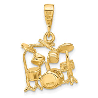 Load image into Gallery viewer, 14K 3D Drum Set Charm
