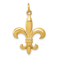Load image into Gallery viewer, 14k Solid Fleur de Lis 3-D Charm

