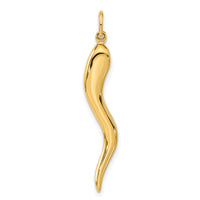 Load image into Gallery viewer, 14k Large 3D Italian Horn Charm
