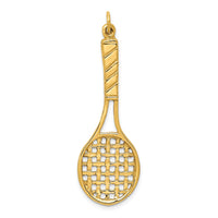 Load image into Gallery viewer, 14K  3D Tennis Racquet Pendant
