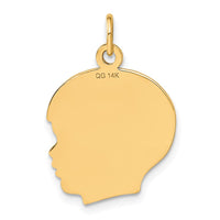 Load image into Gallery viewer, 14k Solid Polished Boys Head Charm
