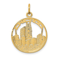 Load image into Gallery viewer, 14k Chicago Skyline Charm

