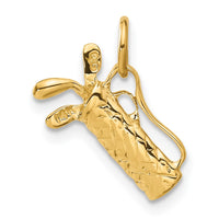 Load image into Gallery viewer, 14k 3-D Golf Bag Charm
