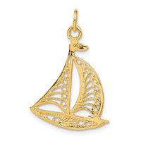 Load image into Gallery viewer, 14k Sailboat Charm
