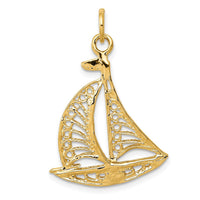 Load image into Gallery viewer, 14k Sailboat Charm
