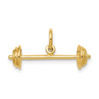 Load image into Gallery viewer, 14K 3D Barbell Charm
