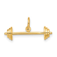 Load image into Gallery viewer, 14K 3D Barbell Charm

