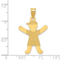 Load image into Gallery viewer, 14k Laser Polished Boy with Hat Charm
