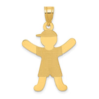Load image into Gallery viewer, 14k Laser Polished Boy with Hat Charm
