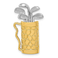 Load image into Gallery viewer, 14k Two-tone Golf Bag with Clubs Pendant
