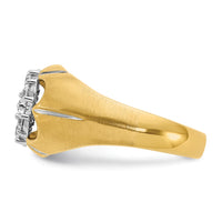 Load image into Gallery viewer, IBGoodman 14k Two-Tone 1 carat Lab Grown Diamond VS/SI+ G+ Complete Men&#39;s Cluster Ring
