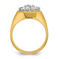 Load image into Gallery viewer, IBGoodman 14k Two-Tone 1 1/2 carat Lab Grown Diamond VS/SI+ G+ Complete Men&#39;s Cluster Ring
