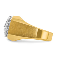 Load image into Gallery viewer, IBGoodman 14k Two-Tone 1 1/2 carat Lab Grown Diamond VS/SI+ G+ Complete Men&#39;s Cluster Ring
