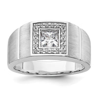 Load image into Gallery viewer, IBGoodman 14k White Gold 1 carat Lab Grown Diamond VS/SI+ G+ Complete Men&#39;s Ring
