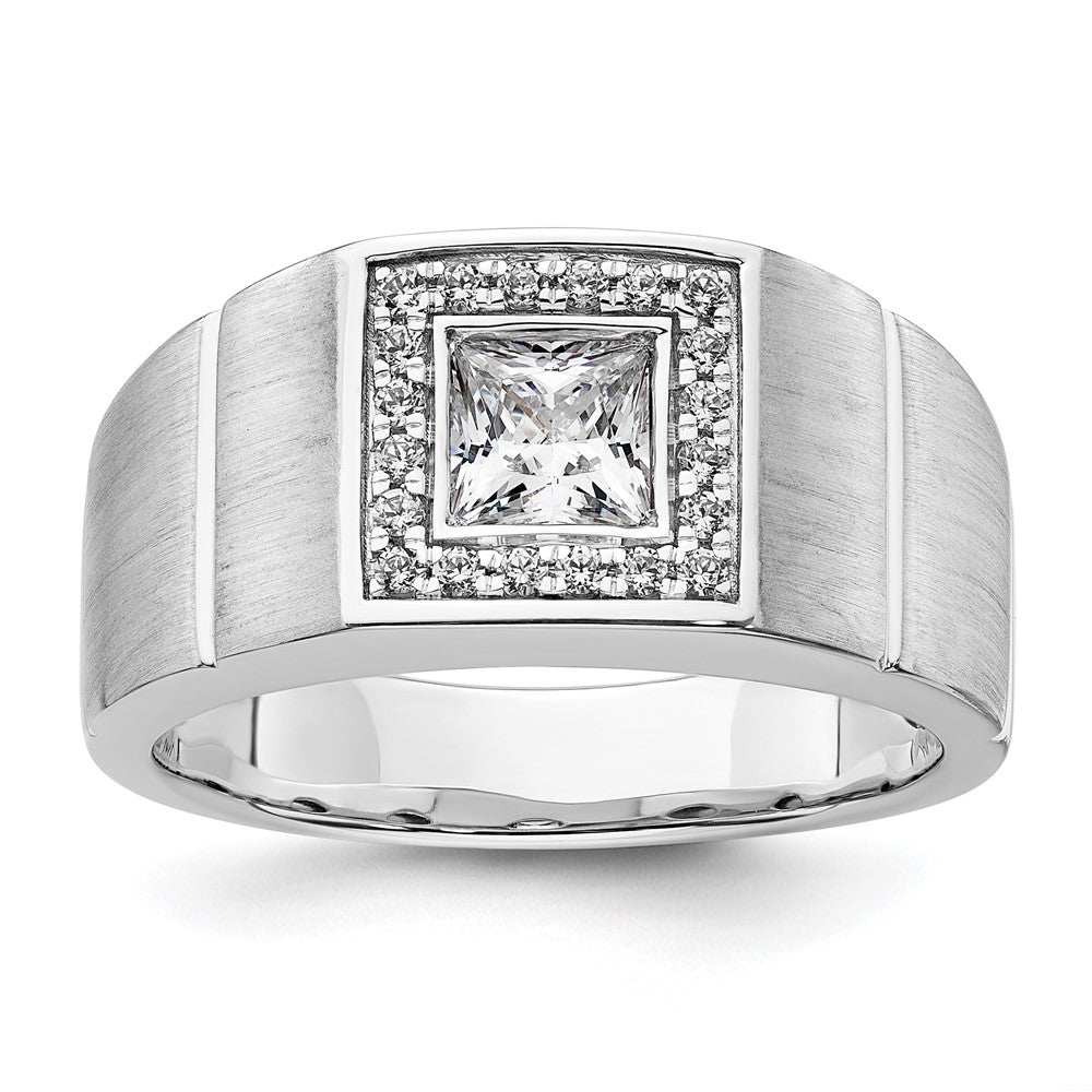 IBGoodman 14k White Gold 1 carat Lab Grown Diamond VS/SI+ G+ Complete Men's Ring