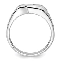 Load image into Gallery viewer, IBGoodman 14k White Gold 1 3/8 carat Lab Grown Diamond VS/SI+ G+ Complete Satin Men&#39;s Ring
